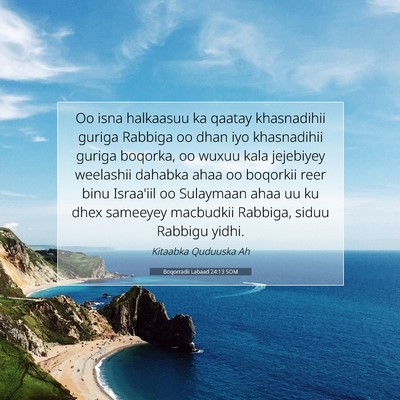 Picture 07 - Boqorradii Labaad 24:13 SOM - Oo isna halkaasuu ka qaatay khasnadihii guriga - Bible Verse Picture