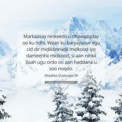 Picture 07 - Boqorradii Labaad 4:22 SOM - Markaasay ninkeedii u dhawaaqday oo ku tidhi, - Bible Verse Picture