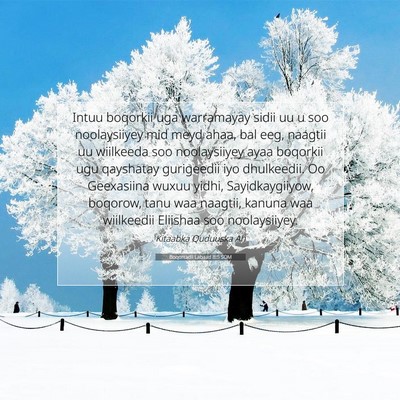 Picture 07 - Boqorradii Labaad 8:5 SOM - Intuu boqorkii uga warramayay sidii uu u soo - Bible Verse Picture