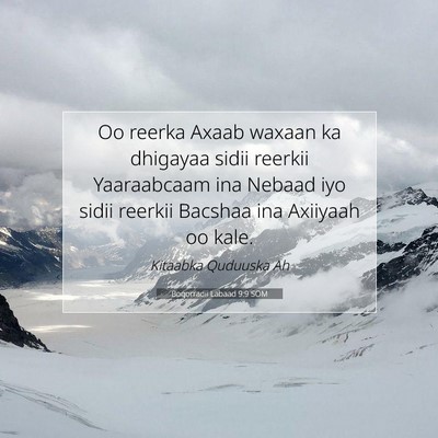 Picture 07 - Boqorradii Labaad 9:9 SOM - Oo reerka Axaab waxaan ka dhigayaa sidii reerkii - Bible Verse Picture