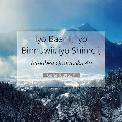 Picture 07 - Cesraa 10:38 SOM - iyo Baanii, iyo Binnuwii, iyo - Bible Verse Picture
