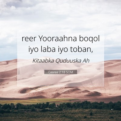 Picture 07 - Cesraa 2:18 SOM - reer Yooraahna boqol iyo laba iyo - Bible Verse Picture