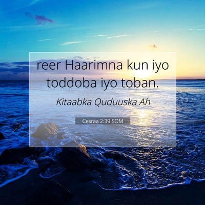 Picture 07 - Cesraa 2:39 SOM - reer Haarimna kun iyo toddoba iyo - Bible Verse Picture