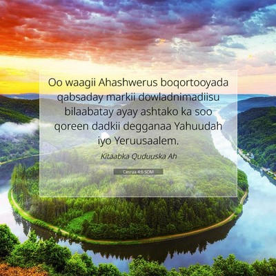 Picture 07 - Cesraa 4:6 SOM - Oo waagii Ahashwerus boqortooyada qabsaday markii - Bible Verse Picture
