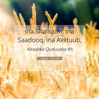 Picture 07 - Cesraa 7:2 SOM - ina Shalluum, ina Saadooq, ina - Bible Verse Picture