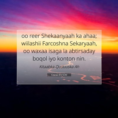Picture 07 - Cesraa 8:3 SOM - oo reer Shekaanyaah ka ahaa; wiilashii Farcoshna - Bible Verse Picture