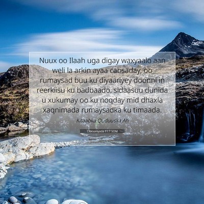Picture 07 - Cibraaniyada 11:7 SOM - Nuux oo Ilaah uga digay waxyaalo aan weli la - Bible Verse Picture