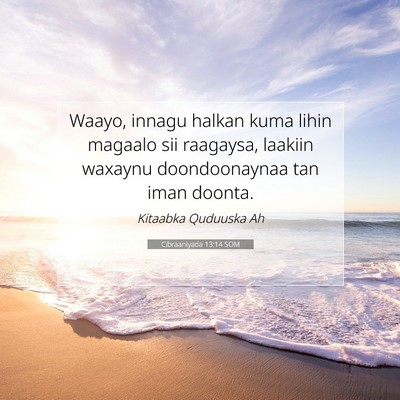 Picture 07 - Cibraaniyada 13:14 SOM - Waayo, innagu halkan kuma lihin magaalo sii - Bible Verse Picture