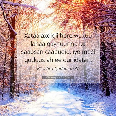 Picture 07 - Cibraaniyada 9:1 SOM - Xataa axdigii hore wuxuu lahaa qaynuunno ku - Bible Verse Picture