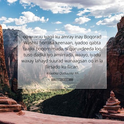 Picture 07 - Esteer 1:11 SOM - oo wuxuu iyagii ku amray inay Boqorad Washtii - Bible Verse Picture