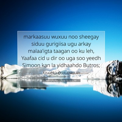 Picture 07 - Falimaha Rasuullada 11:13 SOM - markaasuu wuxuu noo sheegay siduu gurigiisa ugu - Bible Verse Picture