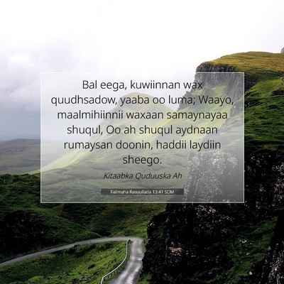 Picture 07 - Falimaha Rasuullada 13:41 SOM - Bal eega, kuwiinnan wax quudhsadow, yaaba oo - Bible Verse Picture