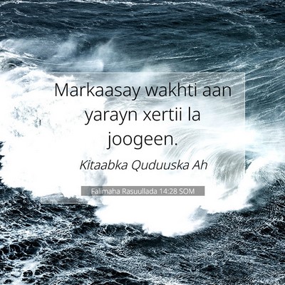 Picture 07 - Falimaha Rasuullada 14:28 SOM - Markaasay wakhti aan yarayn xertii la - Bible Verse Picture