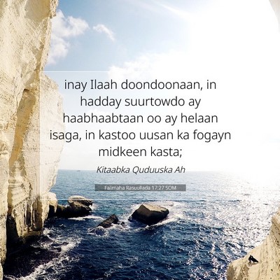 Picture 07 - Falimaha Rasuullada 17:27 SOM - inay Ilaah doondoonaan, in hadday suurtowdo ay - Bible Verse Picture
