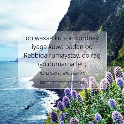 Picture 07 - Falimaha Rasuullada 5:14 SOM - oo waxaa ku soo kordhay iyaga kuwa badan oo - Bible Verse Picture
