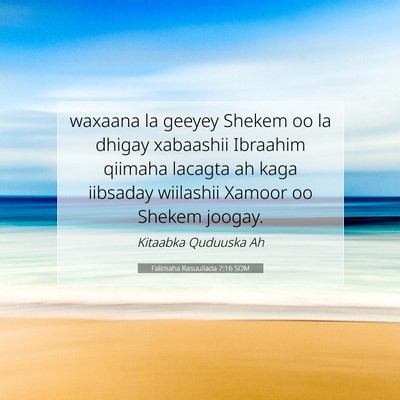 Picture 07 - Falimaha Rasuullada 7:16 SOM - waxaana la geeyey Shekem oo la dhigay xabaashii - Bible Verse Picture
