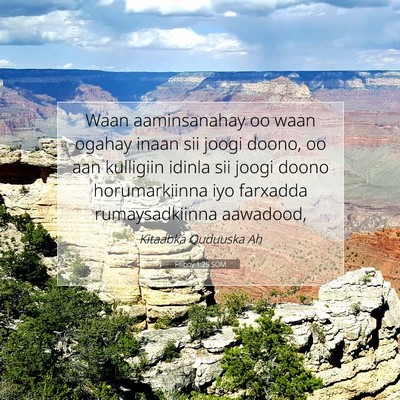 Picture 07 - Filiboy 1:25 SOM - Waan aaminsanahay oo waan ogahay inaan sii joogi - Bible Verse Picture