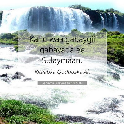 Picture 07 - Gabaygii Sulaymaan 1:1 SOM - Kanu waa gabaygii gabayada ee - Bible Verse Picture