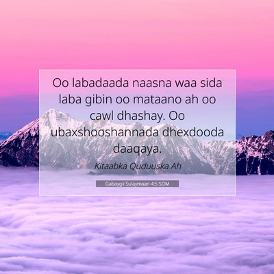 Picture 07 - Gabaygii Sulaymaan 4:5 SOM - Oo labadaada naasna waa sida laba gibin oo - Bible Verse Picture