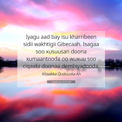 Picture 07 - Hoosheeca 9:9 SOM - Iyagu aad bay isu kharribeen sidii wakhtigii - Bible Verse Picture