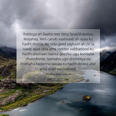 Picture 07 - Ishacyaah 17:6 SOM - Rabbiga ah Ilaaha reer binu Israa'iil wuxuu - Bible Verse Picture