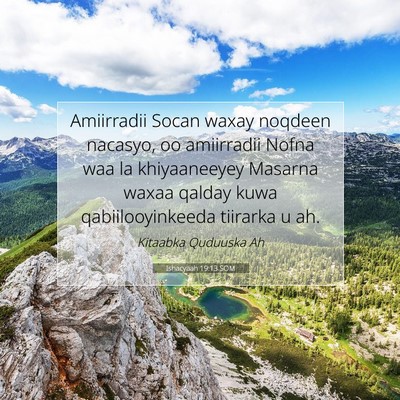Picture 07 - Ishacyaah 19:13 SOM - Amiirradii Socan waxay noqdeen nacasyo, oo - Bible Verse Picture