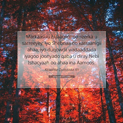 Picture 07 - Ishacyaah 37:2 SOM - Markaasuu Elyaaqiim oo reerka u sarreeyey, iyo - Bible Verse Picture