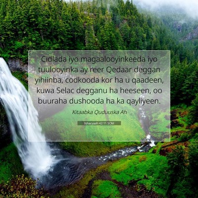 Picture 07 - Ishacyaah 42:11 SOM - Cidlada iyo magaalooyinkeeda iyo tuulooyinka ay - Bible Verse Picture