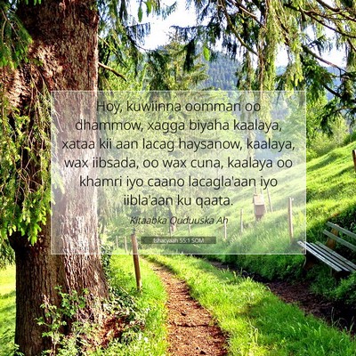 Picture 07 - Ishacyaah 55:1 SOM - Hoy, kuwiinna oomman oo dhammow, xagga biyaha - Bible Verse Picture