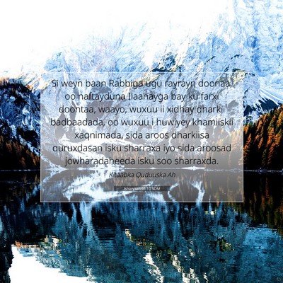 Picture 07 - Ishacyaah 61:10 SOM - Si weyn baan Rabbiga ugu rayrayn doonaa, oo - Bible Verse Picture