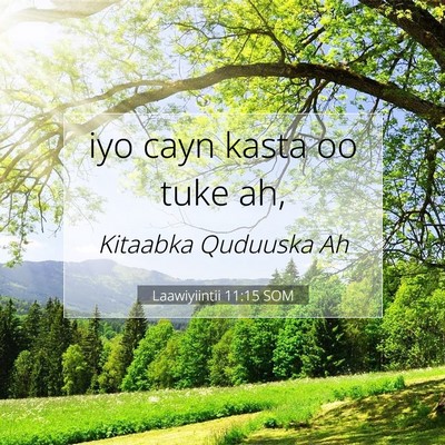 Picture 07 - Laawiyiintii 11:15 SOM - iyo cayn kasta oo tuke - Bible Verse Picture