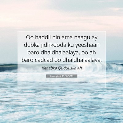Picture 07 - Laawiyiintii 13:38 SOM - Oo haddii nin ama naagu ay dubka jidhkooda ku - Bible Verse Picture