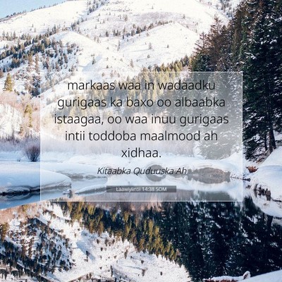Picture 07 - Laawiyiintii 14:38 SOM - markaas waa in wadaadku gurigaas ka baxo oo - Bible Verse Picture