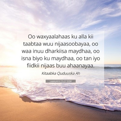 Picture 07 - Laawiyiintii 15:27 SOM - Oo waxyaalahaas ku alla kii taabtaa wuu - Bible Verse Picture