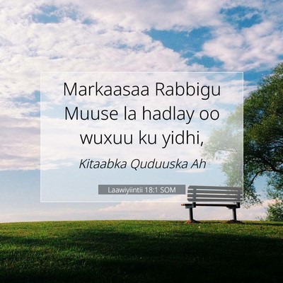 Picture 07 - Laawiyiintii 18:1 SOM - Markaasaa Rabbigu Muuse la hadlay oo wuxuu ku - Bible Verse Picture