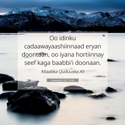 Picture 07 - Laawiyiintii 26:7 SOM - Oo idinku cadaawayaashiinnaad eryan doontaan, oo - Bible Verse Picture