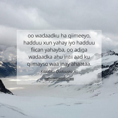 Picture 07 - Laawiyiintii 27:12 SOM - oo wadaadku ha qiimeeyo, hadduu xun yahay iyo - Bible Verse Picture