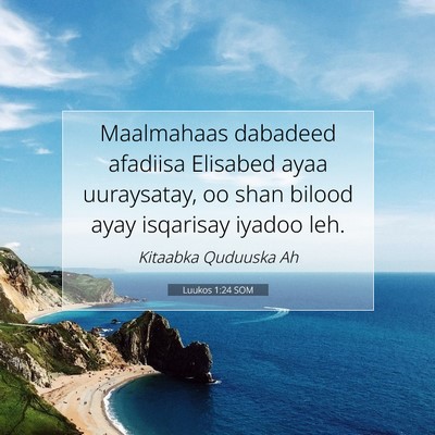 Picture 07 - Luukos 1:24 SOM - Maalmahaas dabadeed afadiisa Elisabed ayaa - Bible Verse Picture
