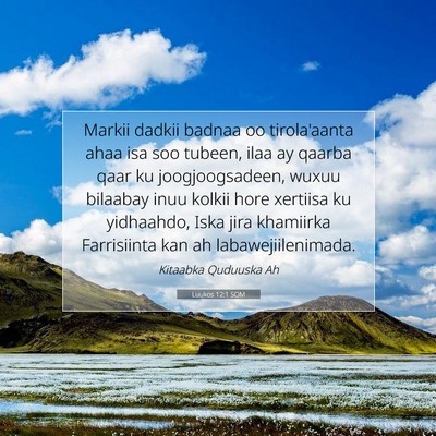Picture 07 - Luukos 12:1 SOM - Markii dadkii badnaa oo tirola'aanta ahaa isa soo - Bible Verse Picture