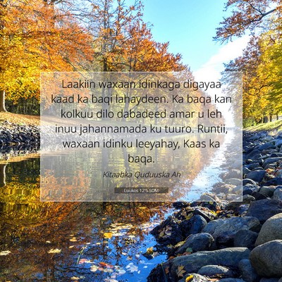 Picture 07 - Luukos 12:5 SOM - Laakiin waxaan idinkaga digayaa kaad ka baqi - Bible Verse Picture