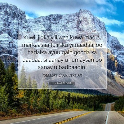Picture 07 - Luukos 8:12 SOM - Kuwii jidka yiil waa kuwa maqla, markaasaa - Bible Verse Picture