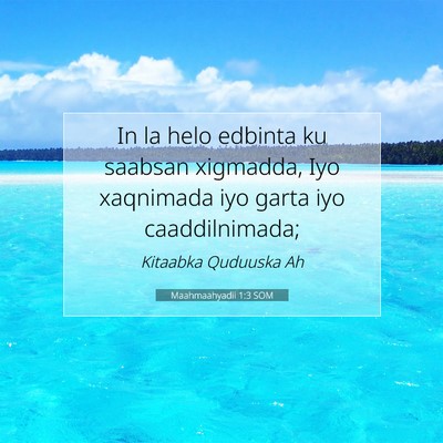 Picture 07 - Maahmaahyadii 1:3 SOM - In la helo edbinta ku saabsan xigmadda, Iyo - Bible Verse Picture