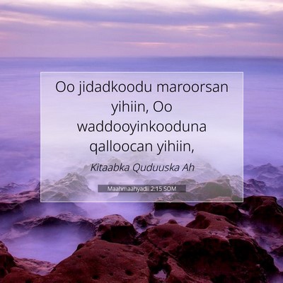 Picture 07 - Maahmaahyadii 2:15 SOM - Oo jidadkoodu maroorsan yihiin, Oo - Bible Verse Picture