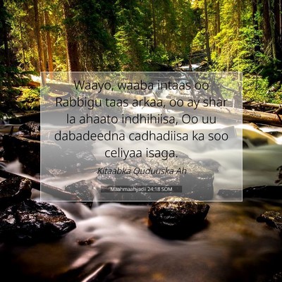 Picture 07 - Maahmaahyadii 24:18 SOM - Waayo, waaba intaas oo Rabbigu taas arkaa, oo ay - Bible Verse Picture