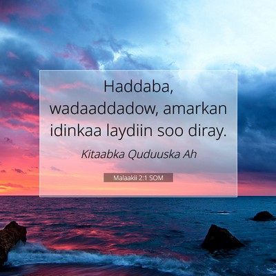 Picture 07 - Malaakii 2:1 SOM - Haddaba, wadaaddadow, amarkan idinkaa laydiin soo - Bible Verse Picture