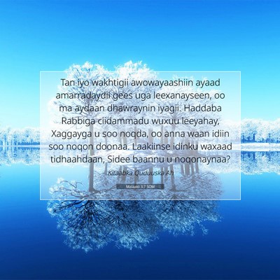 Picture 07 - Malaakii 3:7 SOM - Tan iyo wakhtigii awowayaashiin ayaad - Bible Verse Picture