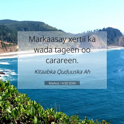 Picture 07 - Markos 14:50 SOM - Markaasay xertii ka wada tageen oo - Bible Verse Picture