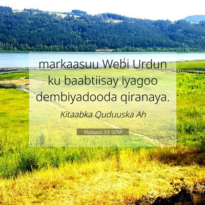 Picture 07 - Matayos 3:6 SOM - markaasuu Webi Urdun ku baabtiisay iyagoo - Bible Verse Picture