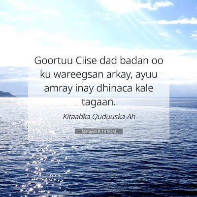 Picture 07 - Matayos 8:18 SOM - Goortuu Ciise dad badan oo ku wareegsan arkay, - Bible Verse Picture