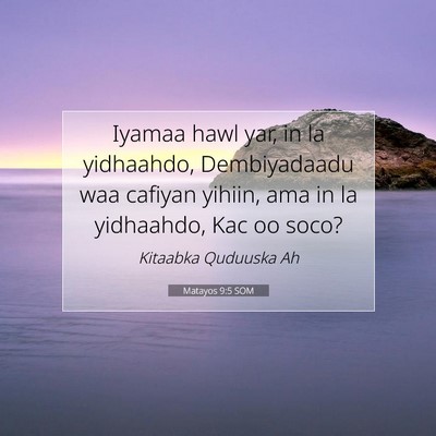 Picture 07 - Matayos 9:5 SOM - Iyamaa hawl yar, in la yidhaahdo, Dembiyadaadu - Bible Verse Picture